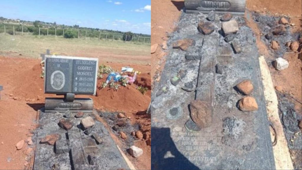 Vusi Ma R5’s vandalised grave 