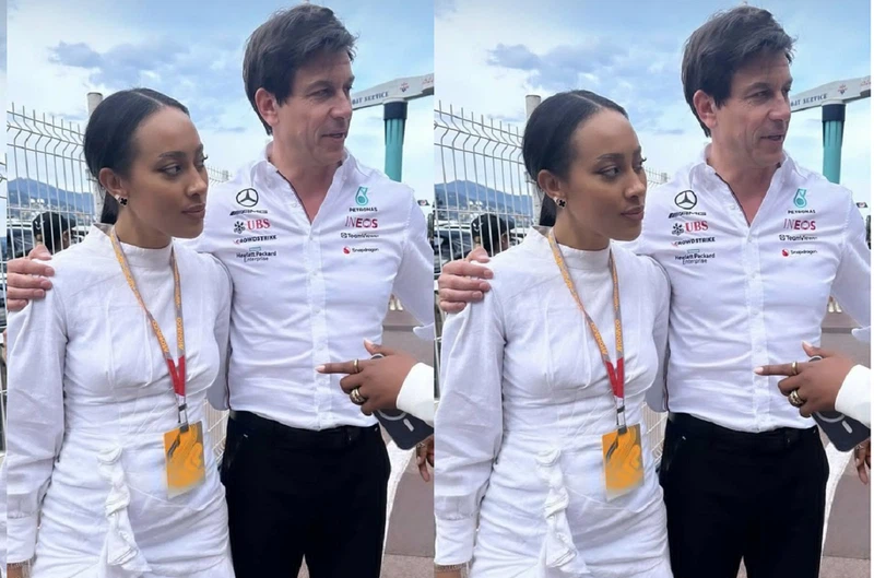 Sarah Langa and Toto Wolff-Image Source@Twitter