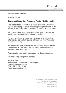 Thabo Mbeki Foundation statement