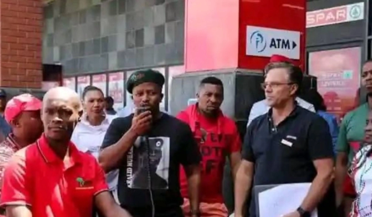 EFF Shuts Down Spar Supermarket After Female Cashier Who Went Viral for Recording Herself While Pleasuring Kuku Was Fired