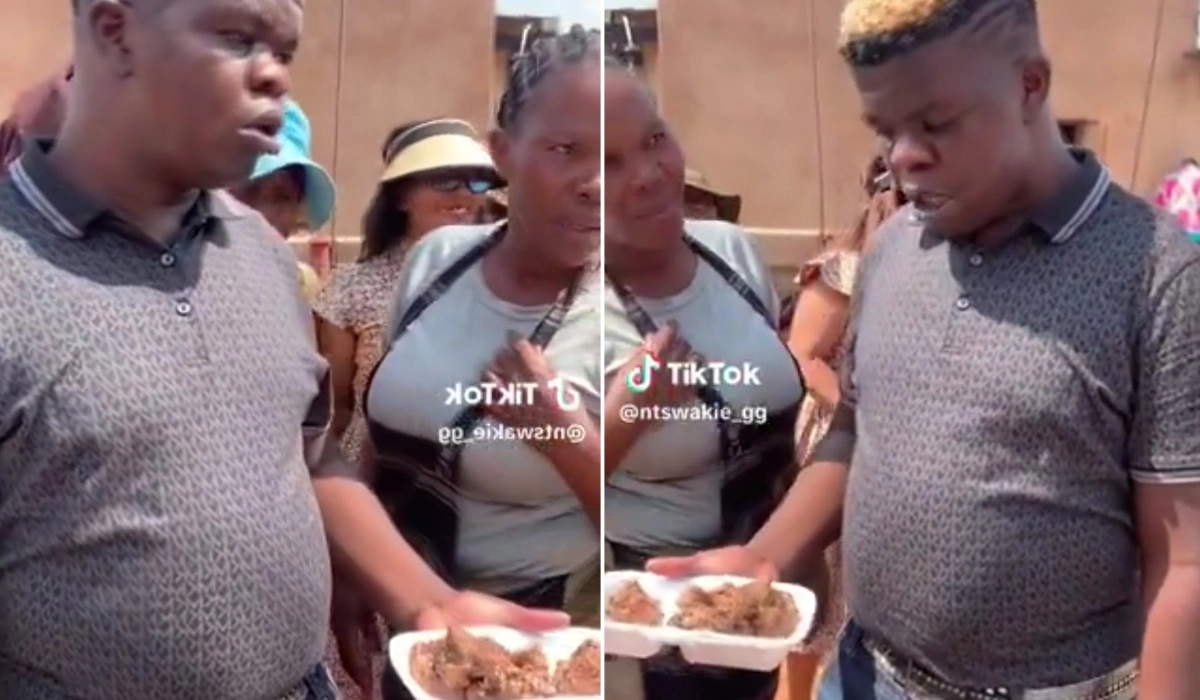 Video Showing Skomota Demanding More Meat From the Caterer Leaves Mzansi Cracking with Laughter