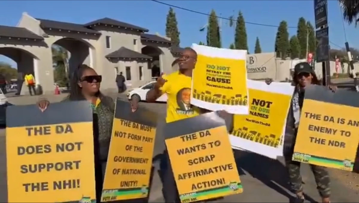 ANC Supporters Protest DA