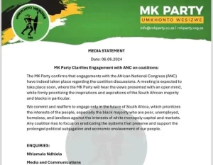 MK Party statement