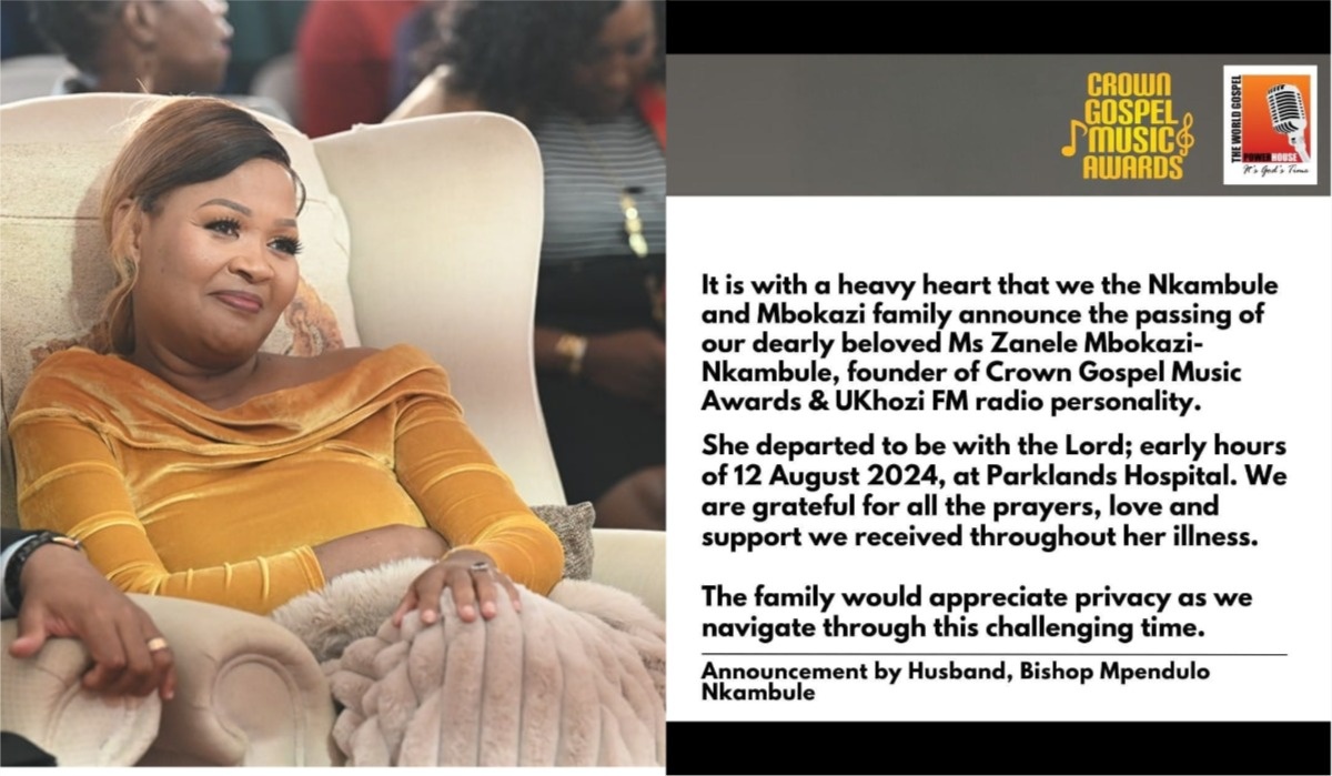 Ukhozi FM Radio Presenter Zanele Mbokazi Has Died